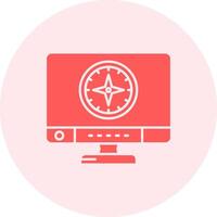 Compass Solid duo tune Icon vector