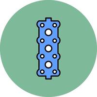 Gasket Line Filled multicolour Circle Icon vector