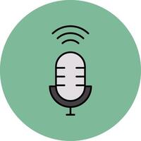 Voice Assistant Line Filled multicolour Circle Icon vector