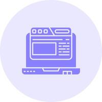 Browser Solid duo tune Icon vector