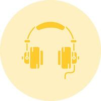 Headphone Solid duo tune Icon vector