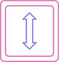 Double Arrow Linear Two Colour Icon vector