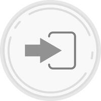 Log in Grey scale Icon vector