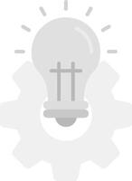 Idea Grey scale Icon vector