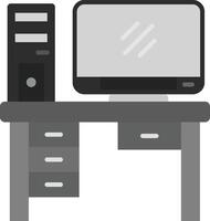 Computer Grey scale Icon vector