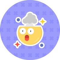 Exploding Flat Sticker Icon vector