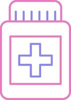 Pill Linear Two Colour Icon vector