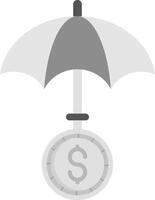 Umbrella Grey scale Icon vector