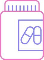 Pill Linear Two Colour Icon vector