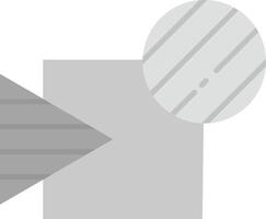 Intersect Grey scale Icon vector