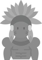 indio gris escala icono vector