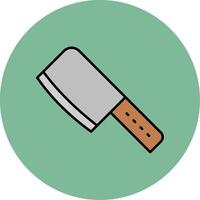 Cleaver Line Filled multicolour Circle Icon vector