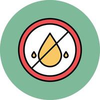 Embargo Line Filled multicolour Circle Icon vector