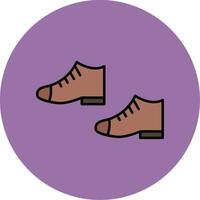 Shoes Line Filled multicolour Circle Icon vector