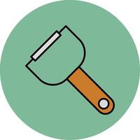 Peeler Line Filled multicolour Circle Icon vector