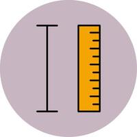 Measurement Line Filled multicolour Circle Icon vector