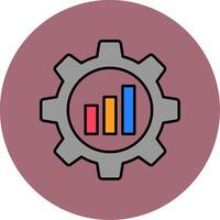 Productivity Line Filled multicolour Circle Icon vector