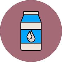 Milk Line Filled multicolour Circle Icon vector