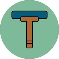 Squeegee Line Filled multicolour Circle Icon vector