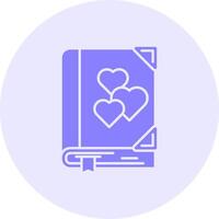 Romantic novel Solid duo tune Icon vector