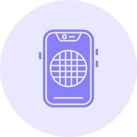 Grid Solid duo tune Icon vector