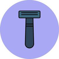 Shaving Razor Line Filled multicolour Circle Icon vector