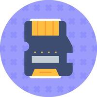 Memory Flat Sticker Icon vector