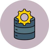 Database Management Line Filled multicolour Circle Icon vector