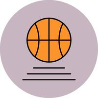 baloncesto línea lleno multicolor circulo icono vector