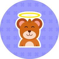 Angel Flat Sticker Icon vector