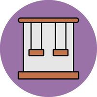 Trapeze Line Filled multicolour Circle Icon vector