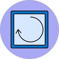 Rotate Line Filled multicolour Circle Icon vector