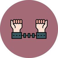 Arrested Criminal Line Filled multicolour Circle Icon vector