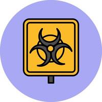 Biohazard Line Filled multicolour Circle Icon vector