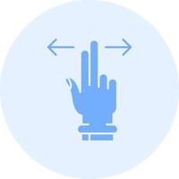 Two Fingers Horizontal Scroll Solid duo tune Icon vector