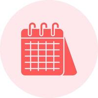 Calender Solid duo tune Icon vector