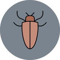 Insect Line Filled multicolour Circle Icon vector