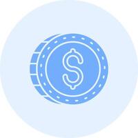 Dollar Solid duo tune Icon vector