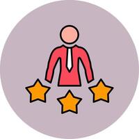 Experience Line Filled multicolour Circle Icon vector