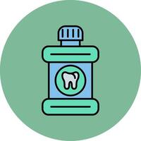 Mouthwash Line Filled multicolour Circle Icon vector