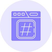 hashtag sólido dúo melodía icono vector