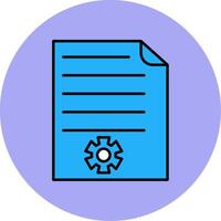 Report Line Filled multicolour Circle Icon vector