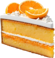 ai generiert Orange Kuchen. Nahansicht Bild von ein Orange Kuchen. png