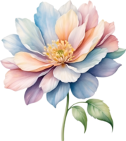 AI generated Watercolor painting of a cute pastel flower. png