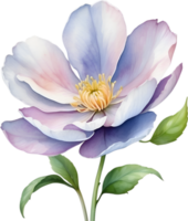 AI generated Watercolor painting of a cute pastel flower. png