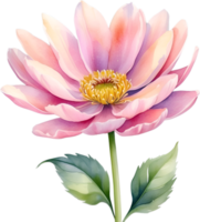 AI generated Watercolor painting of a cute pastel flower. png