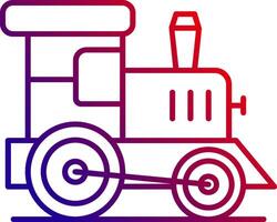 Toy train Line gradient Icon vector