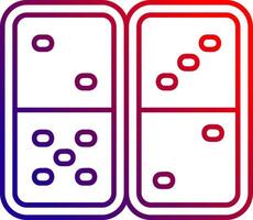 Domino Line gradient Icon vector