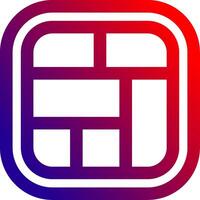 Layout Line gradient Icon vector