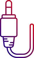 Audio cable Line gradient Icon vector